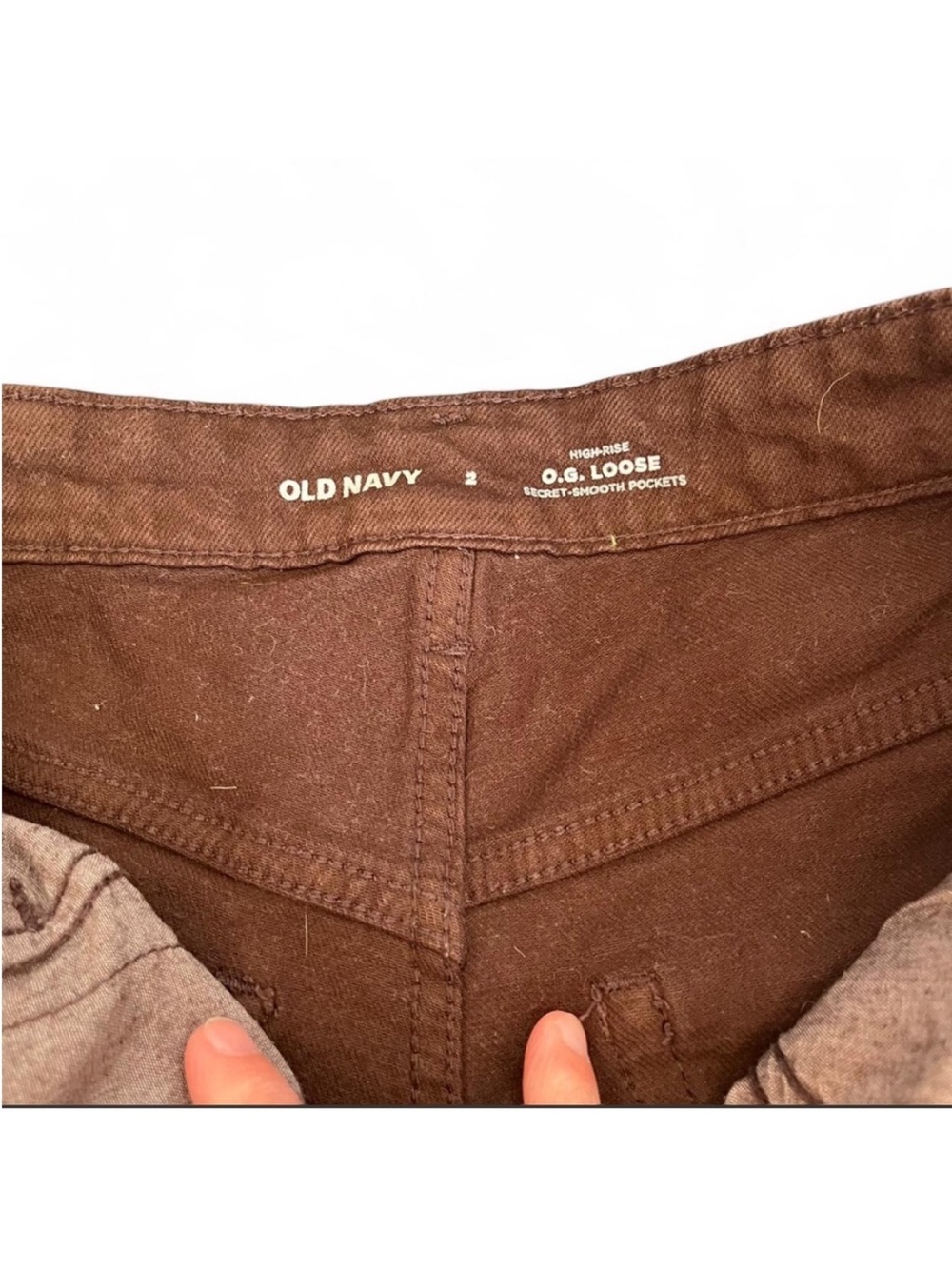 NWOT Old Navy Brown Loose/Baggy jeans size 2 - Picture 4 of 4